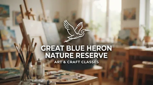 Great Blue Heron Nature Reserve — AI illustration, not a venue photograph