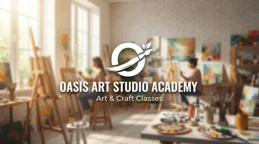 Oasis Art Studio Academy — AI illustration, not a venue photograph