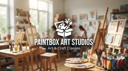 PaintBox Art Studios — AI illustration, not a venue photograph
