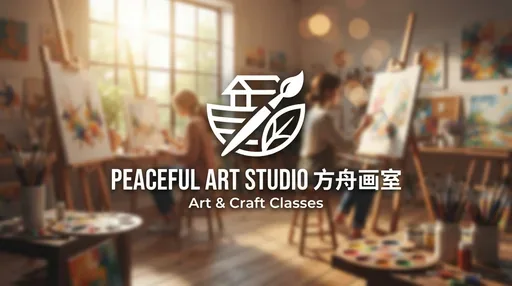 Peaceful Art Studio 方舟画室 — AI illustration, not a venue photograph